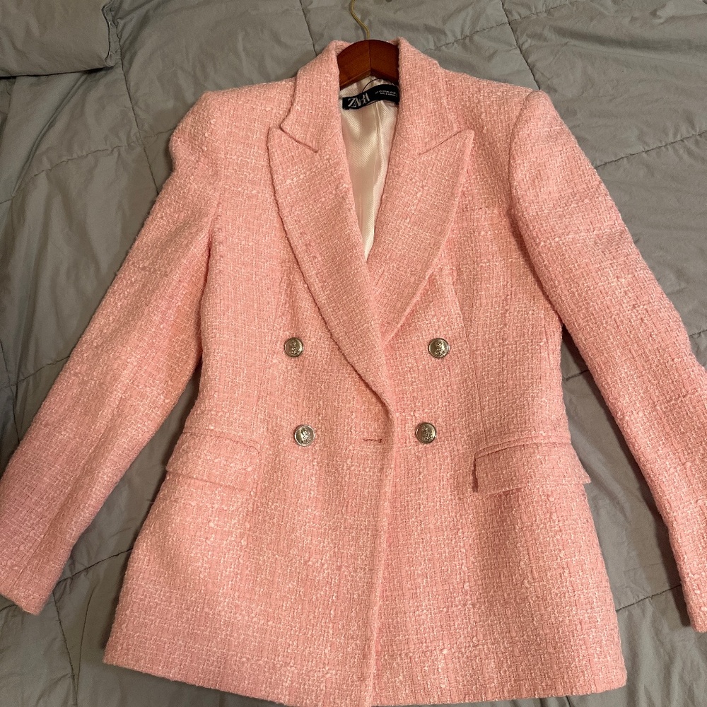 Zara exclusive pink blazer